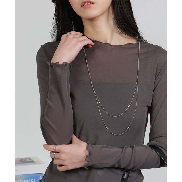 シアーパワーネット トップスカットソー | Pumpkin  Port | 詳細画像17 