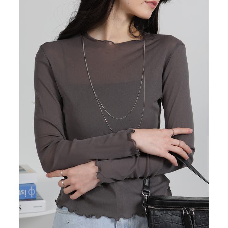 シアーパワーネット トップスカットソー | Pumpkin  Port | 詳細画像18 