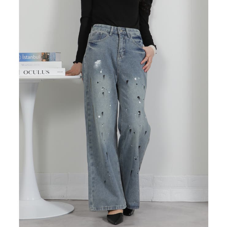 ペイントデニムパンツ | Pumpkin  Port | 詳細画像10 