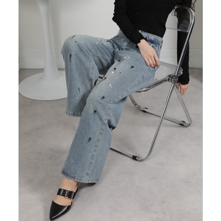 ペイントデニムパンツ | Pumpkin  Port | 詳細画像11 