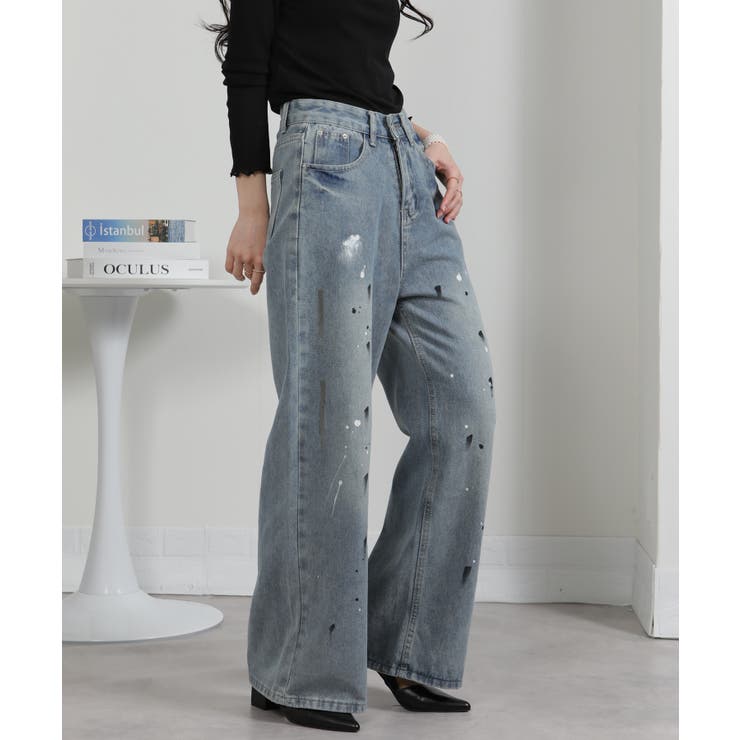 ペイントデニムパンツ | Pumpkin  Port | 詳細画像6 