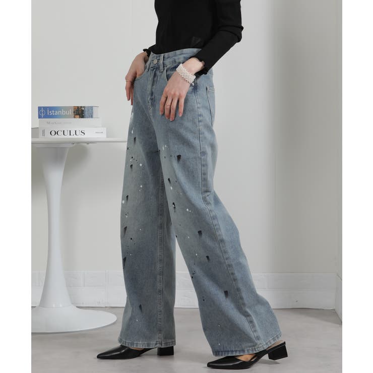 ペイントデニムパンツ | Pumpkin  Port | 詳細画像8 