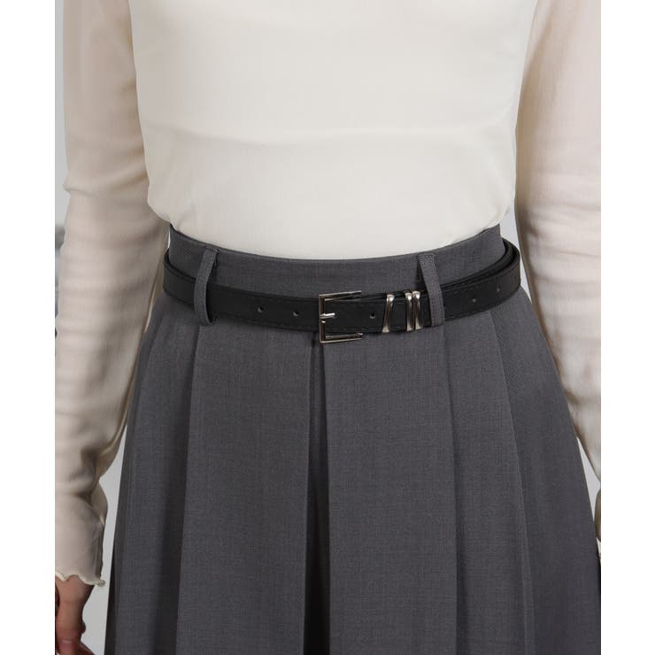 ベルト付 タックプリーツ ロングスカート | Pumpkin  Port | 詳細画像16 