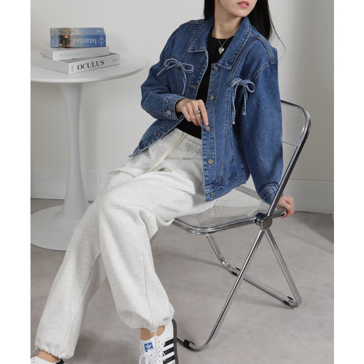 胸ポケット リボン付き デニムGジャン | Pumpkin  Port | 詳細画像16 