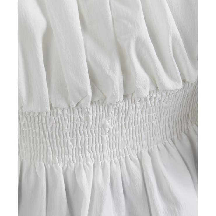 リボンポイント スクエアネック シャーリング ブラウス | Pumpkin  Port | 詳細画像27 