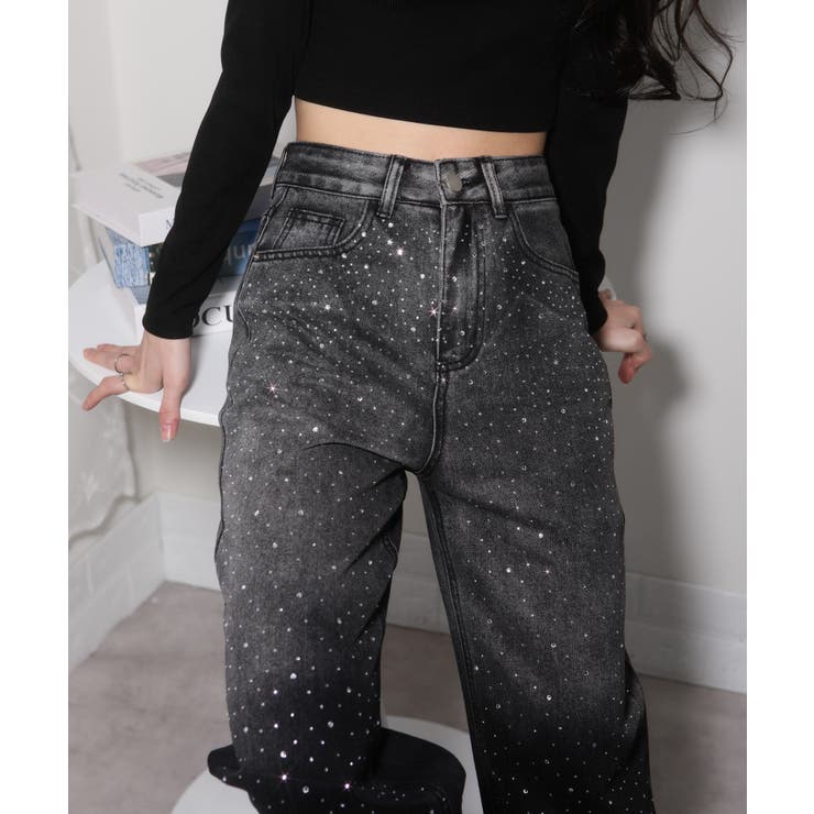 スパークリンジルコン付 グラデーション デニムパンツ | Pumpkin  Port | 詳細画像12 