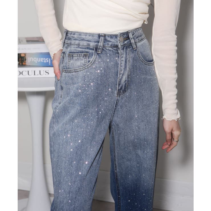 スパークリンジルコン付 グラデーション デニムパンツ | Pumpkin  Port | 詳細画像14 