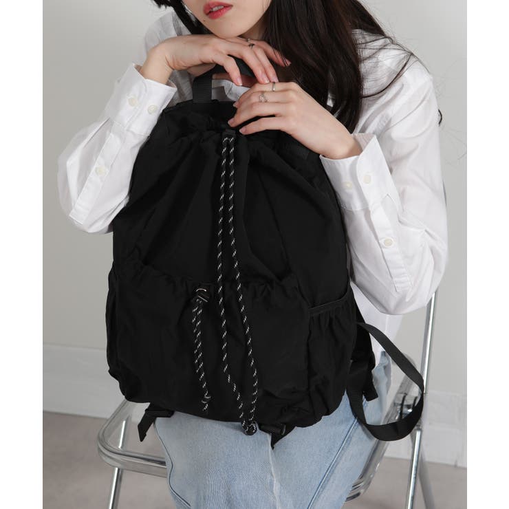 パソコン収納可能 多機能ポケット ナイロン リュックサック | Pumpkin  Port | 詳細画像11 