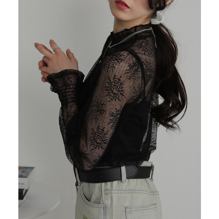 レース キャンディスリーブ シアートップス | Pumpkin  Port | 詳細画像17 