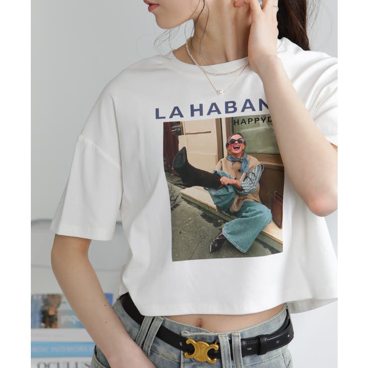 GIRL プリント ショート丈 半袖Tシャツ | Pumpkin  Port | 詳細画像11 