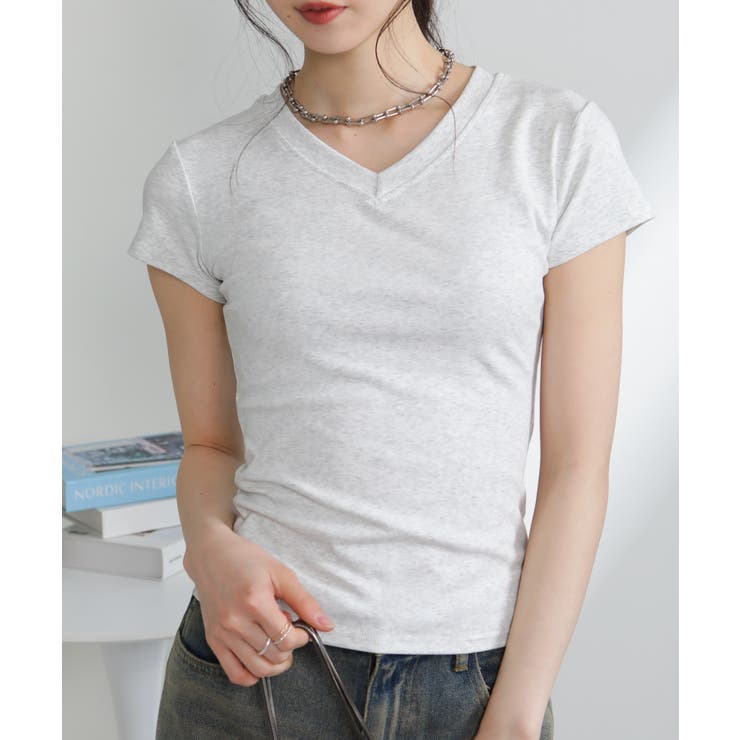 Vネック 半袖Tシャツ | Pumpkin  Port | 詳細画像14 