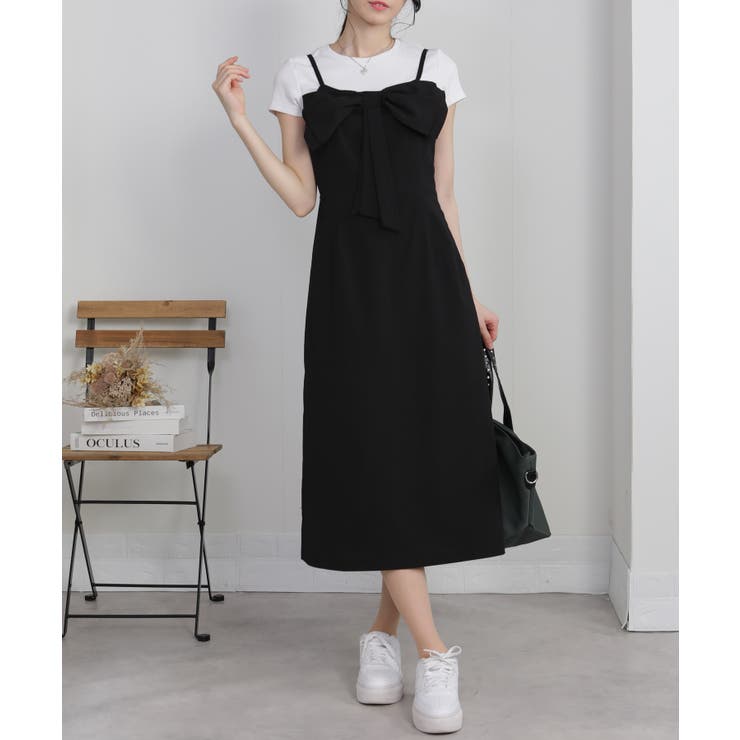 フロントリボン ナロー丈 キャミワンピース | Pumpkin  Port | 詳細画像6 