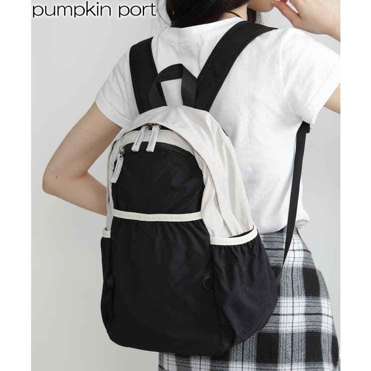 配色ナイロン リュックナップザック | Pumpkin  Port | 詳細画像1 