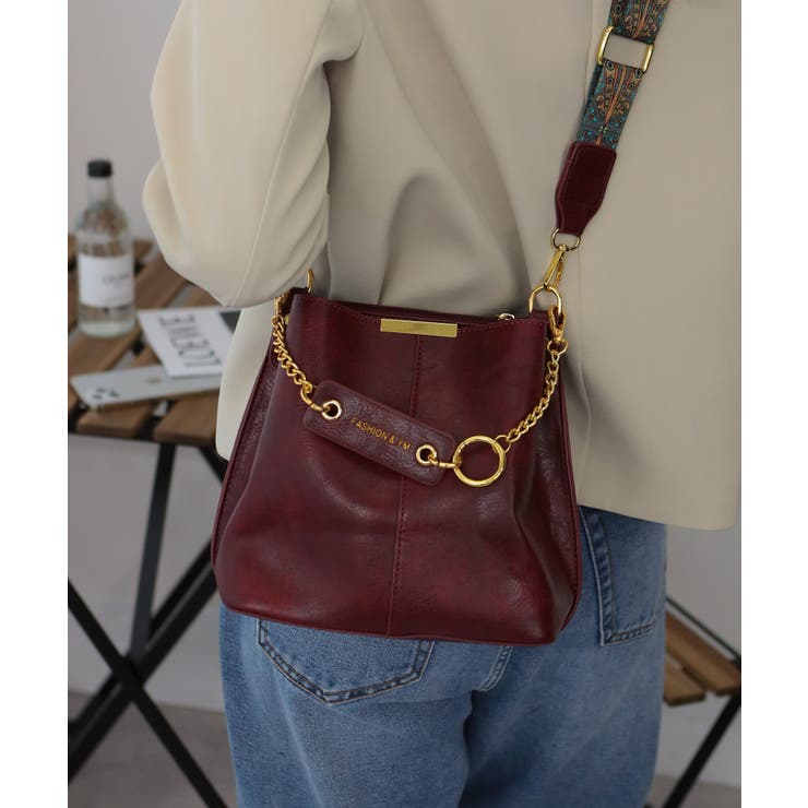 チェーンチャーム付 柄ベルト ショルダー | Pumpkin  Port | 詳細画像23 