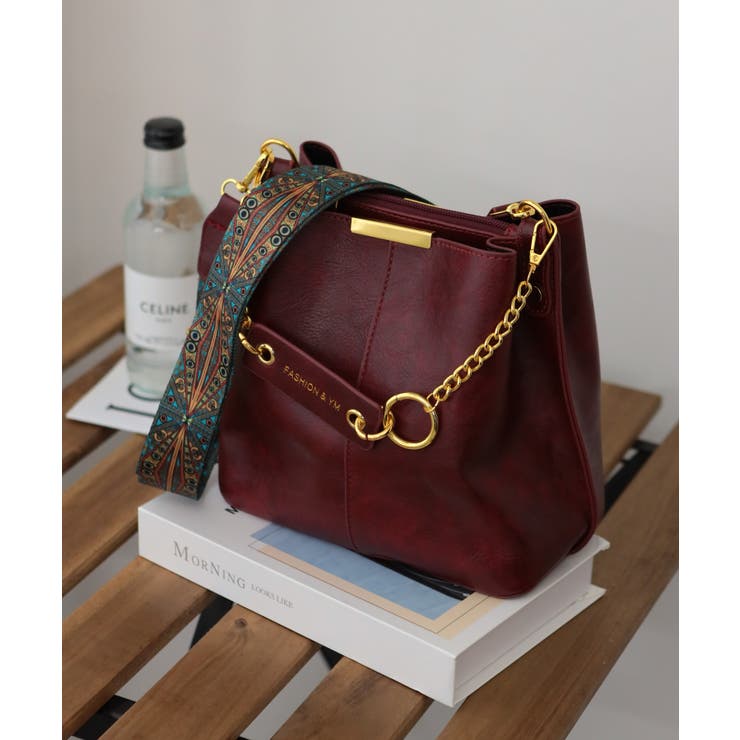 チェーンチャーム付 柄ベルト ショルダー | Pumpkin  Port | 詳細画像28 