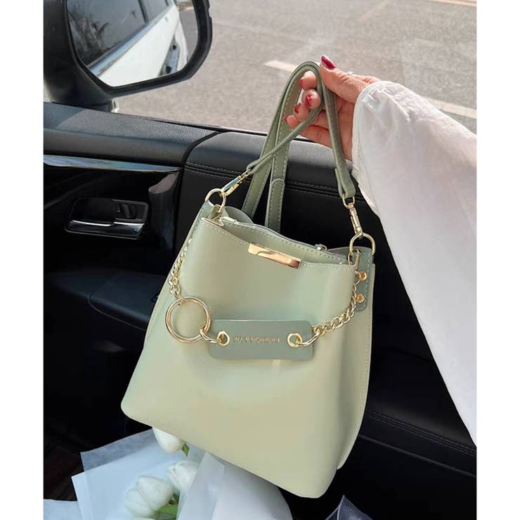 チェーンチャーム付 フェイクレザー ショルダーBAG | Pumpkin  Port | 詳細画像11 