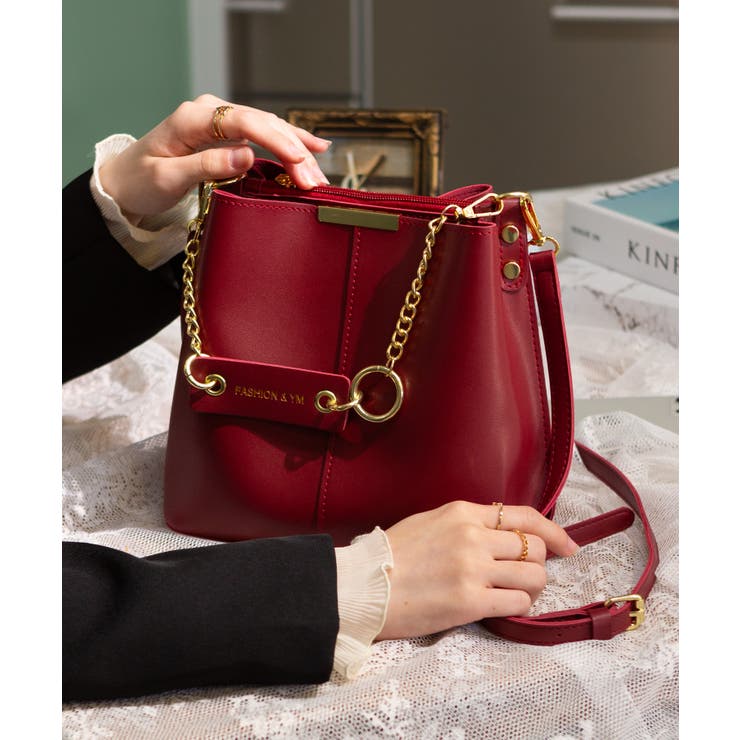 チェーンチャーム付 フェイクレザー ショルダーBAG | Pumpkin  Port | 詳細画像34 