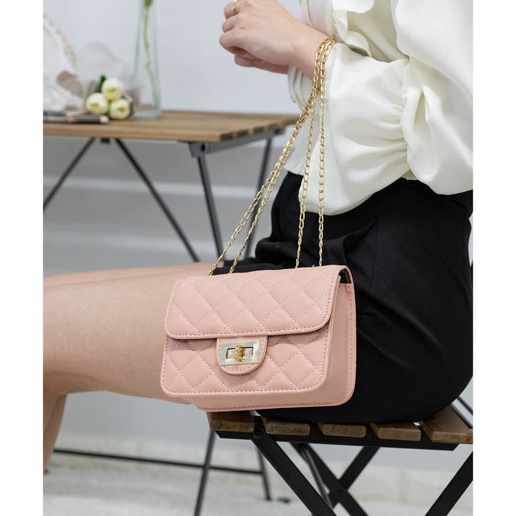 キルティングショルダーBAG レディース 韓国 ALLシーズン対応[品番