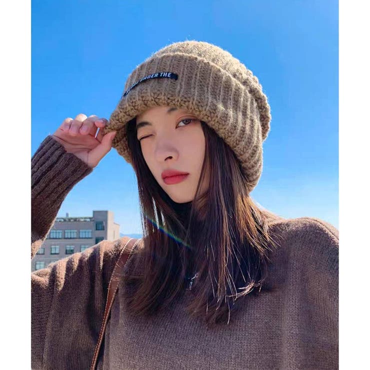 BIGシルエットで小顔効果もバッチリな あったかニット帽 | Pumpkin  Port | 詳細画像9 