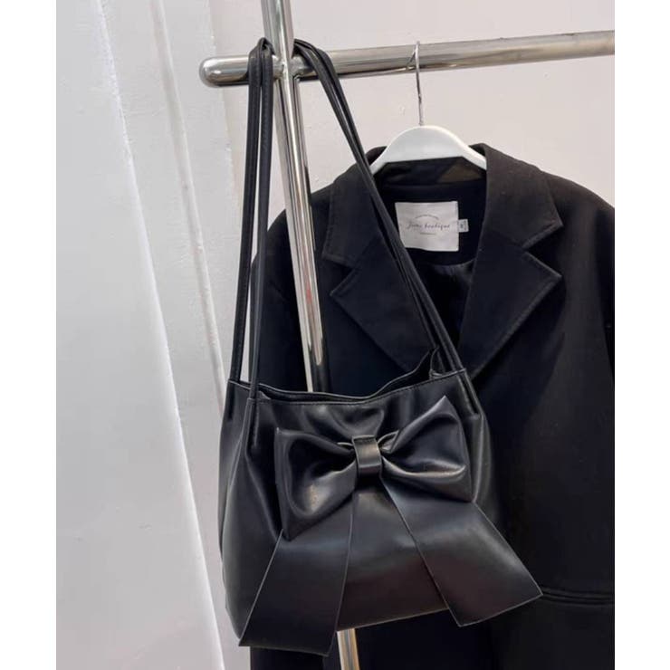 フェイクレザー リボン トートBAG[品番：PPNW0004167]｜Pumpkin