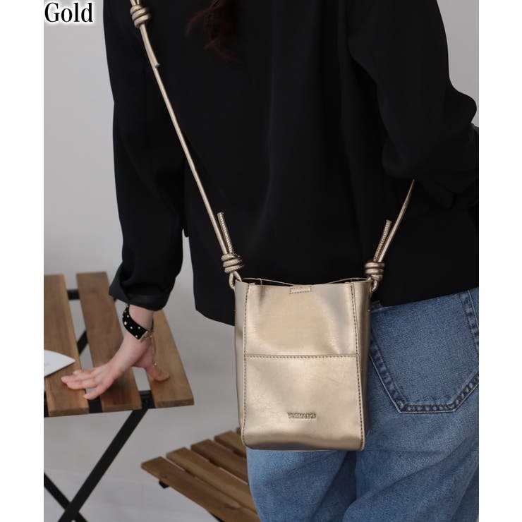 ゴールド | フェイクレザー サコッシュ BAG | Pumpkin  Port