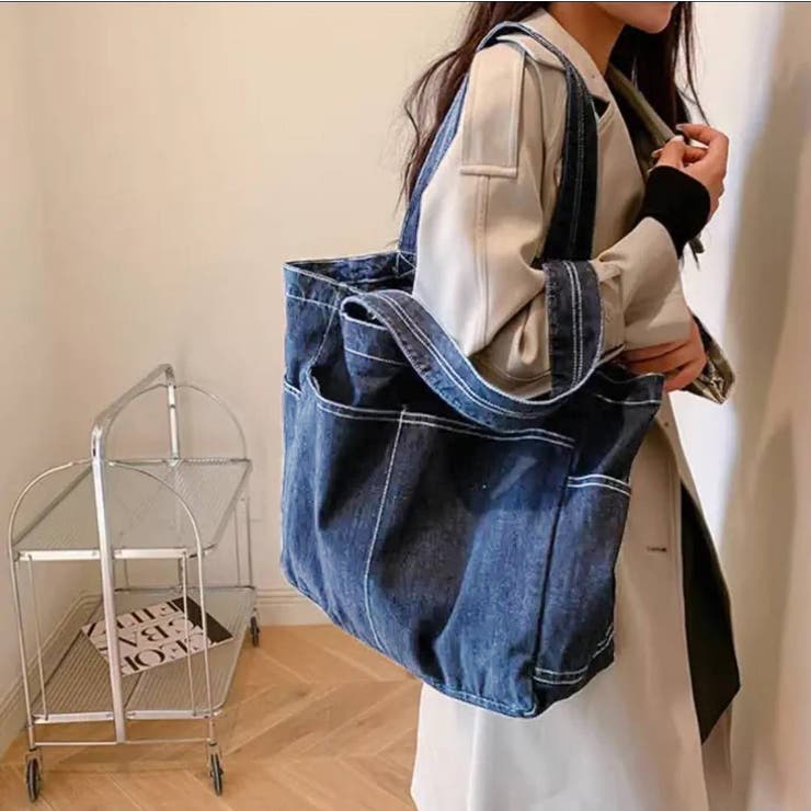 デニムデカトートBAG[品番：PPNW0004364]｜Pumpkin Port