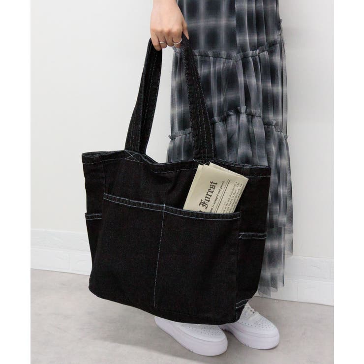 デニムデカトートBAG[品番：PPNW0004364]｜Pumpkin Port（パンプキン