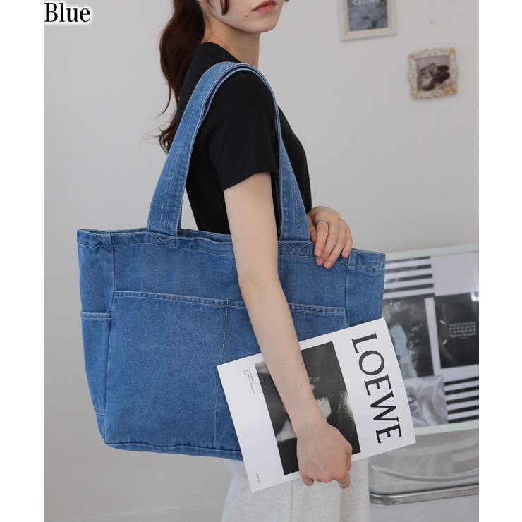 デニムデカトートBAG[品番：PPNW0004364]｜Pumpkin Port