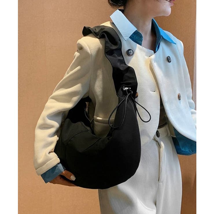 ギャザーショルダー ハーフムーンBAG[品番：PPNW0004370
