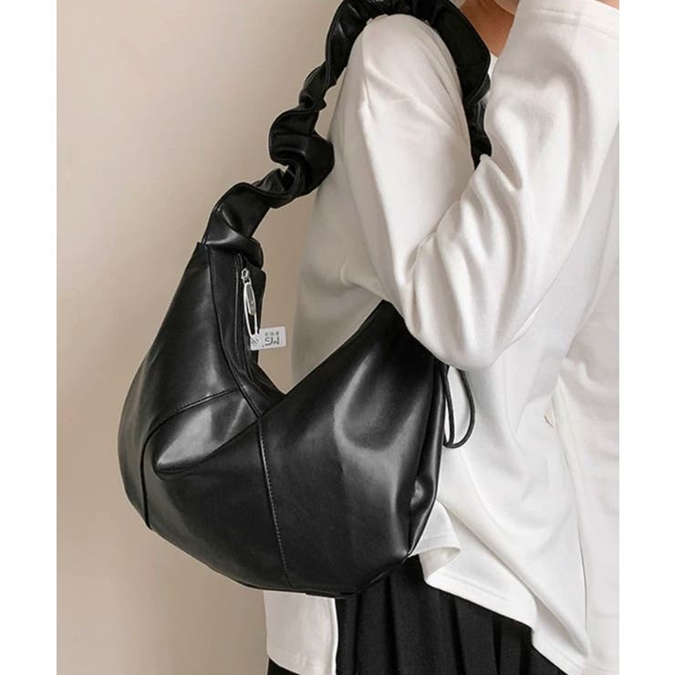 ギャザーショルダー ハーフムーンBAG[品番：PPNW0004370