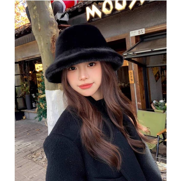 ブラック | ふわふわバゲットハット | Pumpkin  Port