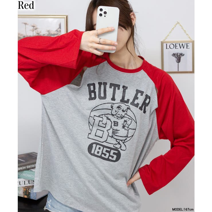 抜け感サイズの肩あき ラグラン 長袖Tシャツ[品番：PPNW0004440]｜Pumpkin  Port（パンプキンポート）のレディースファッション通販｜SHOPLIST（ショップリスト）