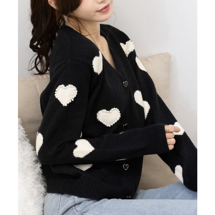 vino 　ビーティングハート　イタリー製羊毛ボーダーカーディガン　他5点 RODEO CROWNS WIDE BOWL | Grunge Border Knit カーディガン (ニット