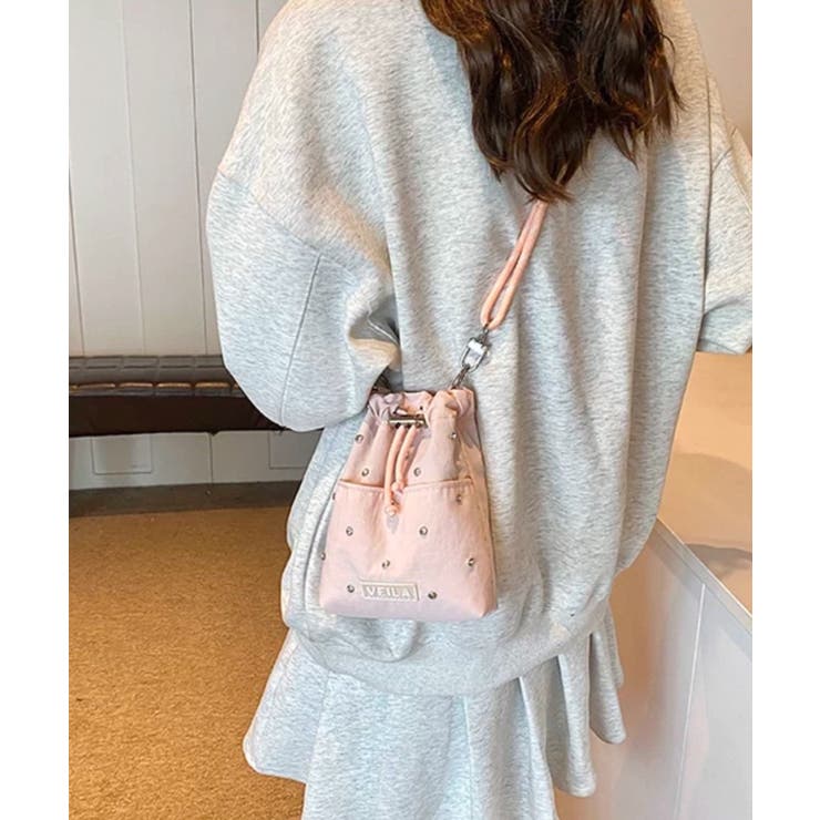 ビジュー付き ミニサコッシュ ショルダーバッグ | Pumpkin  Port | 詳細画像14 