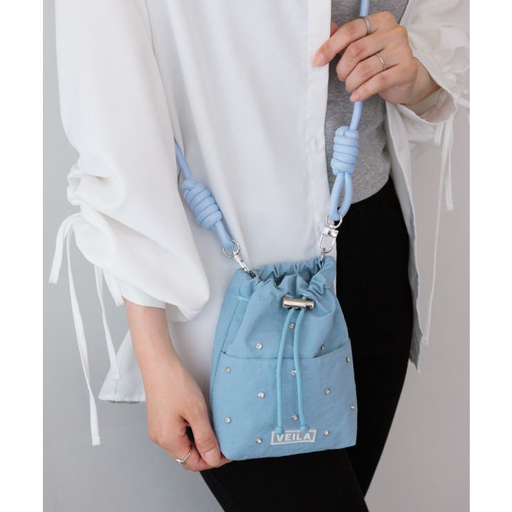 ビジュー付き ミニサコッシュ ショルダーバッグ | Pumpkin  Port | 詳細画像32 