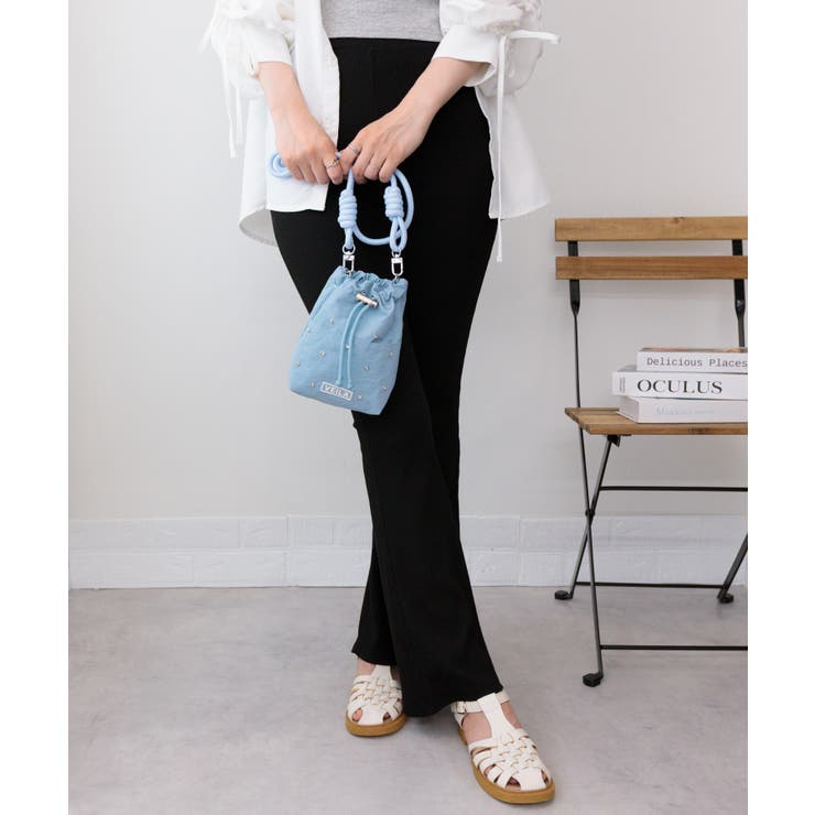 ビジュー付き ミニサコッシュ ショルダーバッグ | Pumpkin  Port | 詳細画像35 