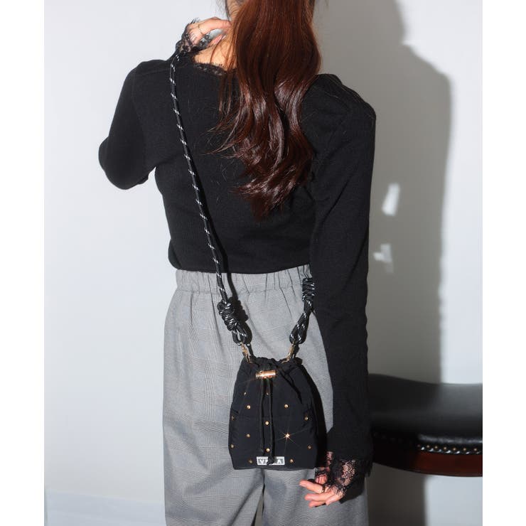 ビジュー付き ミニサコッシュ ショルダーバッグ | Pumpkin  Port | 詳細画像59 