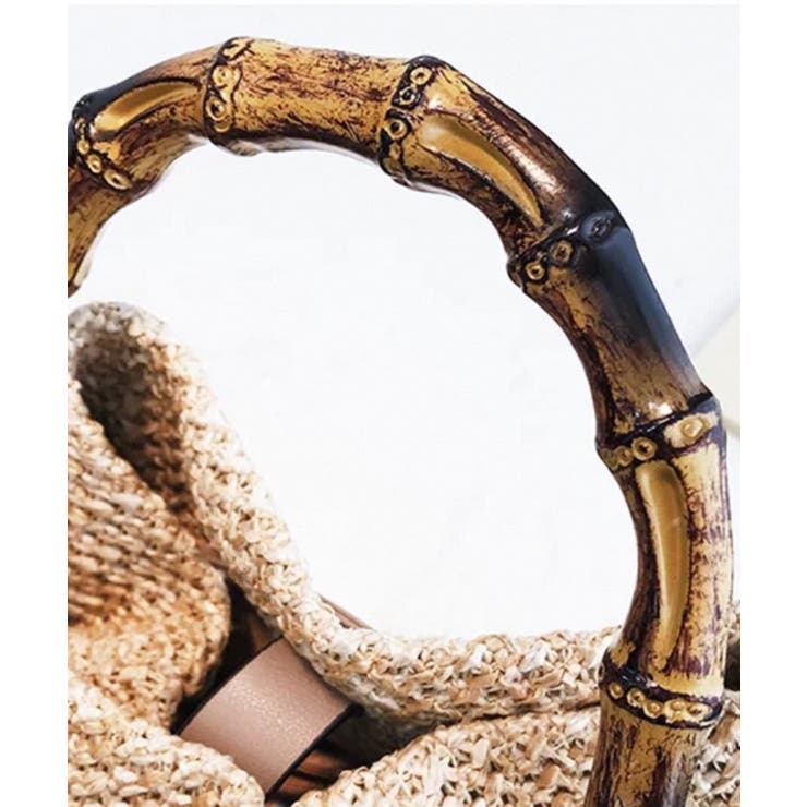 バンブーハンドル カゴショルダー バッグ | Pumpkin  Port | 詳細画像13 