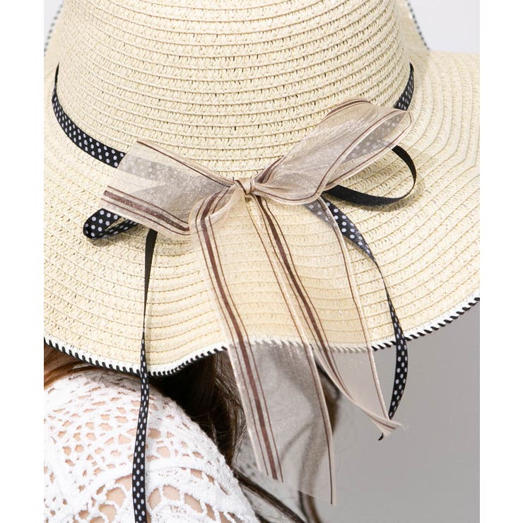 商品画像：Chapeaud'O 麦わら帽子 ベージュ リボン付き - メルカリ 4