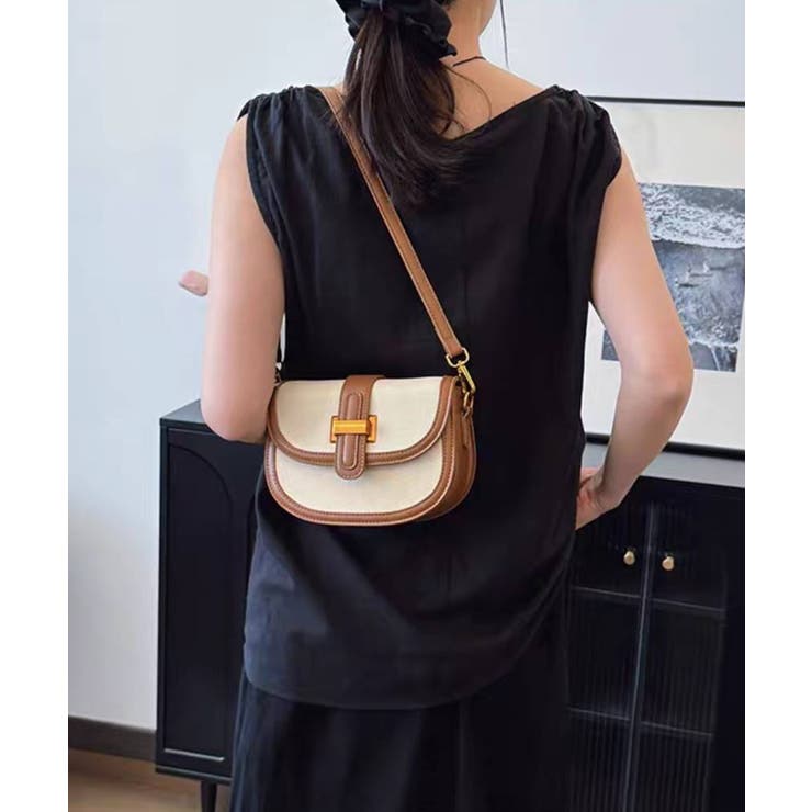 バイカラー 2タイプ持ち手付 ショルダーバッグ | Pumpkin  Port | 詳細画像4 