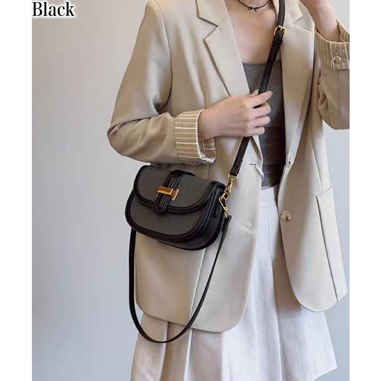 ブラック | バイカラー 2タイプ持ち手付 ショルダーバッグ | Pumpkin  Port