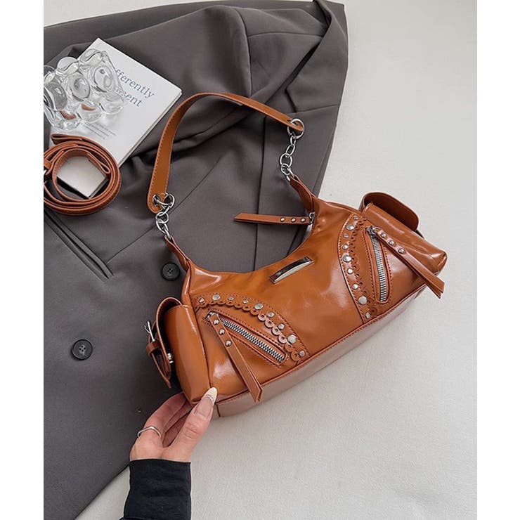 スタッズ付 フリルデザイン 2WAYショルダー BAG | Pumpkin  Port | 詳細画像23 