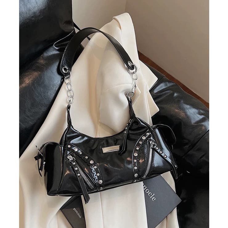 スタッズ付 フリルデザイン 2WAYショルダー BAG | Pumpkin  Port | 詳細画像3 