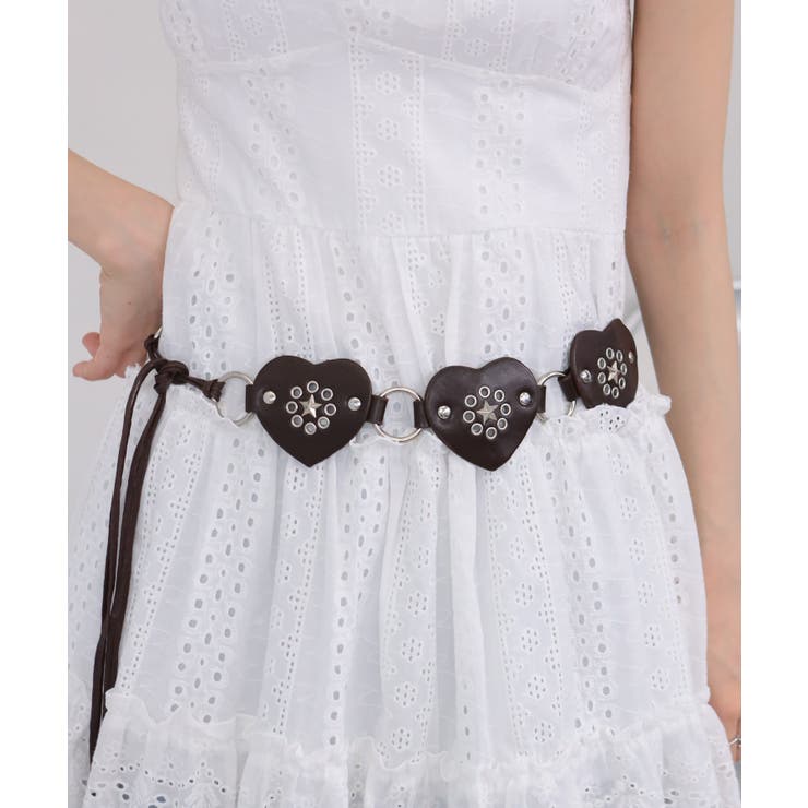 ハート＆星スタッズ ウエスタン リボンベルト | Pumpkin  Port | 詳細画像2 