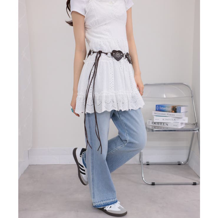 ハート＆星スタッズ ウエスタン リボンベルト | Pumpkin  Port | 詳細画像5 