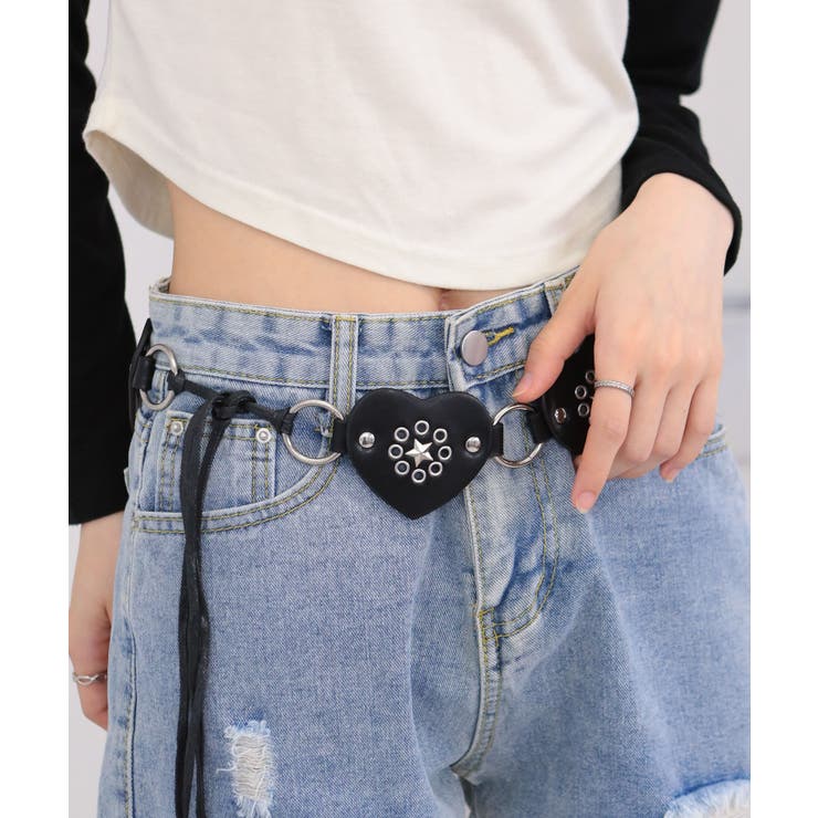 ハート＆星スタッズ ウエスタン リボンベルト | Pumpkin  Port | 詳細画像8 