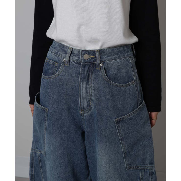 BIGポケットデザイン デニム カーヴパンツ | Pumpkin  Port | 詳細画像11 