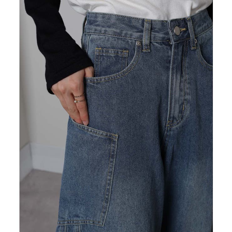 BIGポケットデザイン デニム カーヴパンツ | Pumpkin  Port | 詳細画像12 