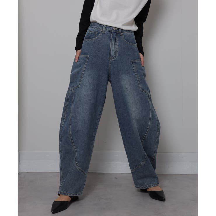 BIGポケットデザイン デニム カーヴパンツ | Pumpkin  Port | 詳細画像14 