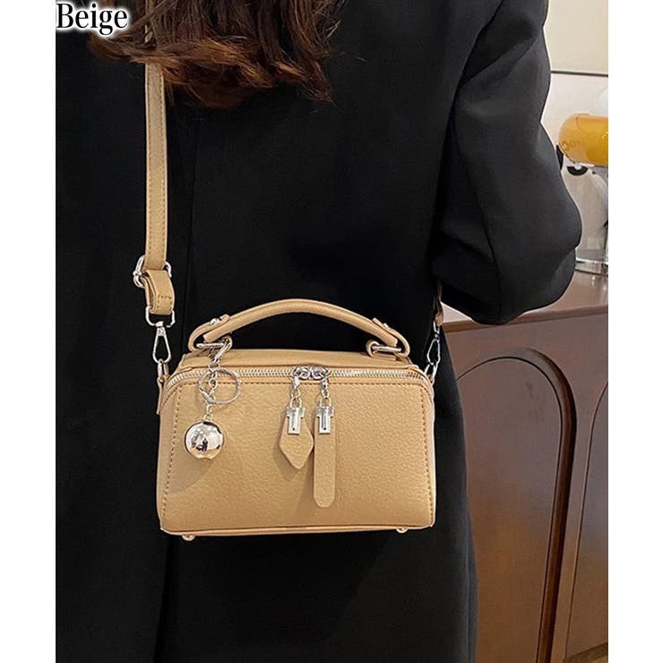 ベージュ | ボールチャーム付バニティバッグ | Pumpkin  Port